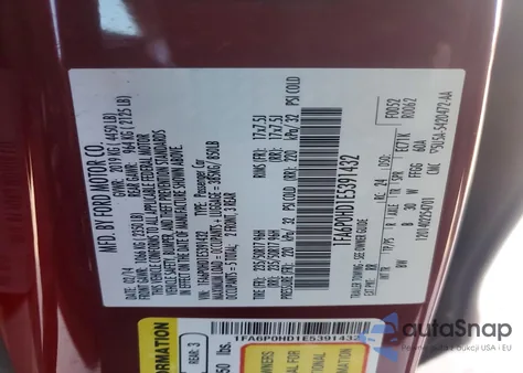 2014 Ford Fusion Se from USA, damaged, VIN 1FA6P0HD1E5391432